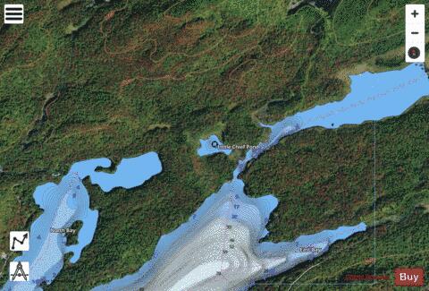 Little Chief Pond depth contour Map - i-Boating App - Satellite