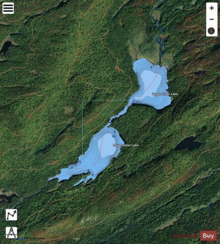 Lower Sister Lake depth contour Map - i-Boating App - Satellite