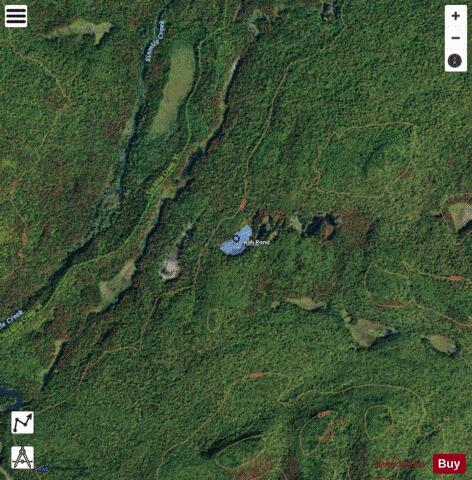 Ash Pond depth contour Map - i-Boating App - Satellite
