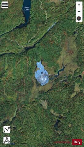 Dry Timber Lake depth contour Map - i-Boating App - Satellite