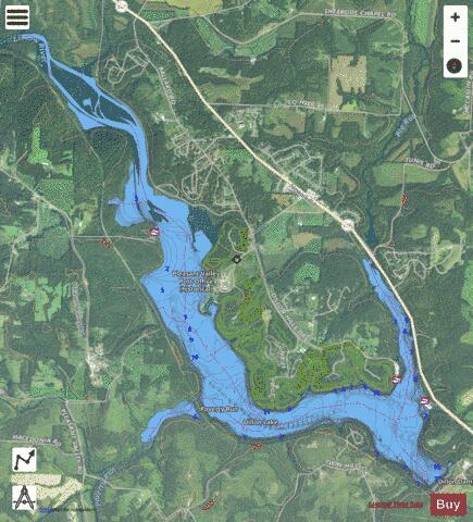 Dillon depth contour Map - i-Boating App - Satellite