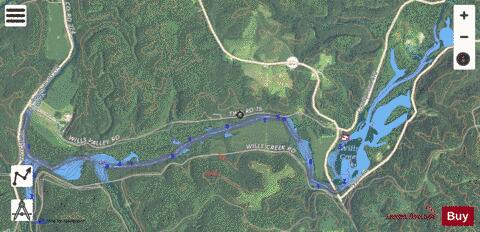 Wills Creek depth contour Map - i-Boating App - Satellite