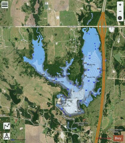 Lake Jean Neustadt depth contour Map - i-Boating App - Satellite