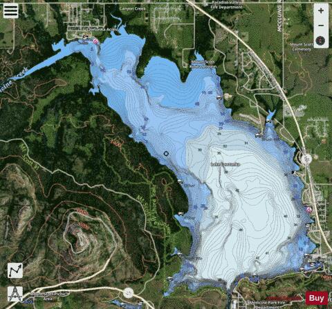 Lake Lawtonka depth contour Map - i-Boating App - Satellite