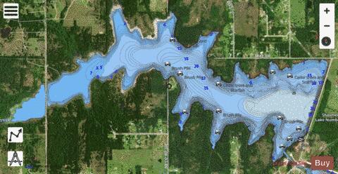 Shawnee Twin 2 (Shawnee Reservoir) depth contour Map - i-Boating App - Satellite