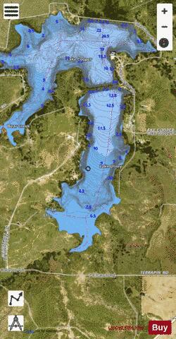 Lake Olney depth contour Map - i-Boating App - Satellite