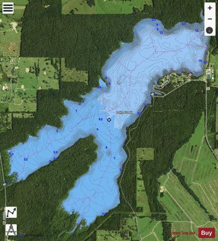 Crook depth contour Map - i-Boating App - Satellite