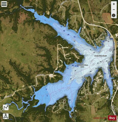 HubertHMoss depth contour Map - i-Boating App - Satellite