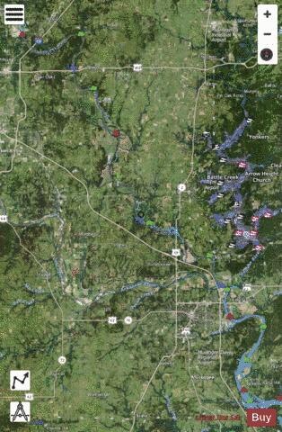 Arkansas River mile 376 to mile 444 Marine Chart - Nautical Charts App - Satellite