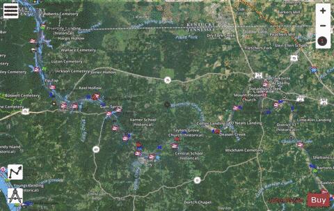 Cumberland River mile 75 to mile 149 Marine Chart - Nautical Charts App - Satellite