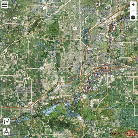 Illinois River mile 258 to mile 302 Marine Chart - Nautical Charts App - Satellite