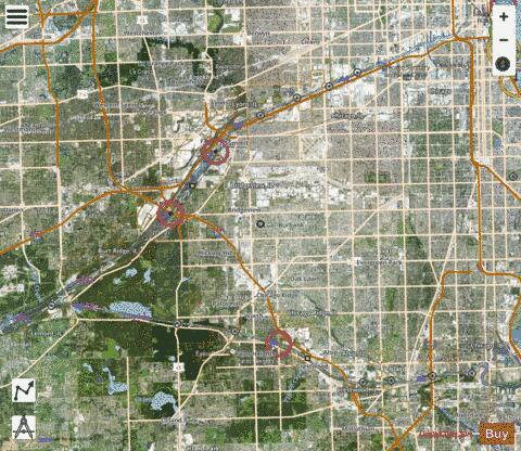 Illinois River mile 302 to mile 319/322 Marine Chart - Nautical Charts App - Satellite