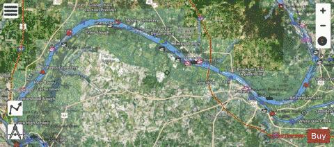 Ohio River mile 912 to mile 981 Marine Chart - Nautical Charts App - Satellite