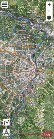 Upper Mississippi River mile 155 to mile 218 Marine Chart - Nautical Charts App - Satellite