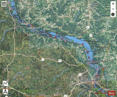 Upper Mississippi River mile 578 to mile 615 Marine Chart - Nautical Charts App - Satellite
