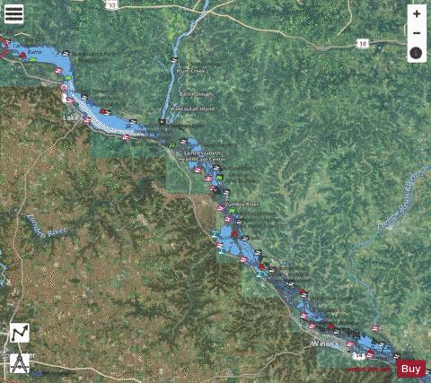 Upper Mississippi River mile 723 to mile 785 Marine Chart - Nautical Charts App - Satellite