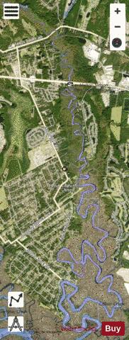 Lofton Creek depth contour Map - i-Boating App - Satellite