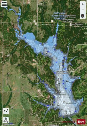 Lake McMurty depth contour Map - i-Boating App - Satellite