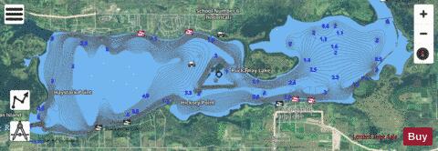 Puckaway Lake depth contour Map - i-Boating App - Satellite