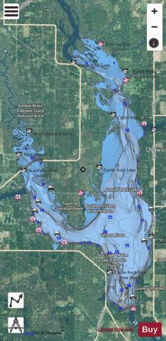 Castle Rock Lake depth contour Map - i-Boating App - Satellite