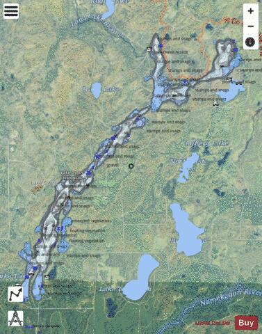 Lake Owen depth contour Map - i-Boating App - Satellite