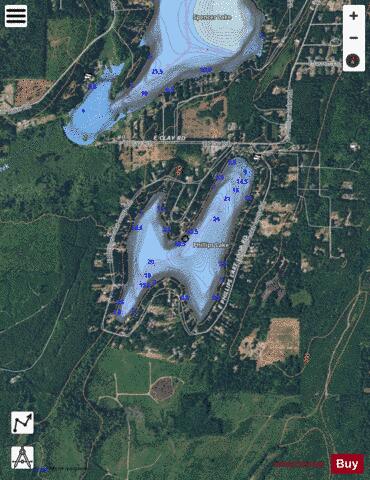 Phillips Lake depth contour Map - i-Boating App - Satellite