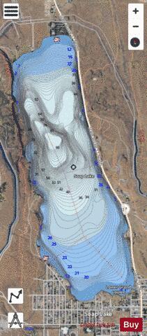Soap Lake depth contour Map - i-Boating App - Satellite