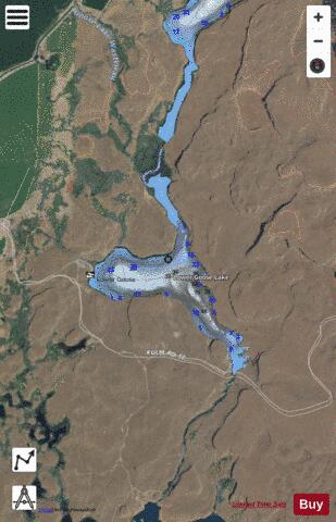 Lower Goose Lake depth contour Map - i-Boating App - Satellite