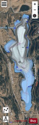 Wannacut Lake depth contour Map - i-Boating App - Satellite