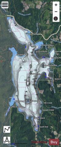 Ozette Lake depth contour Map - i-Boating App - Satellite