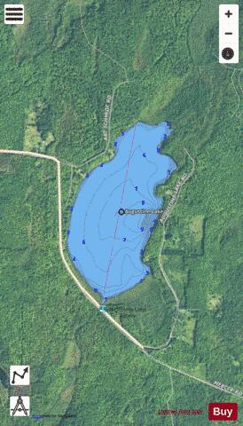 Augustine Lake depth contour Map - i-Boating App - Satellite