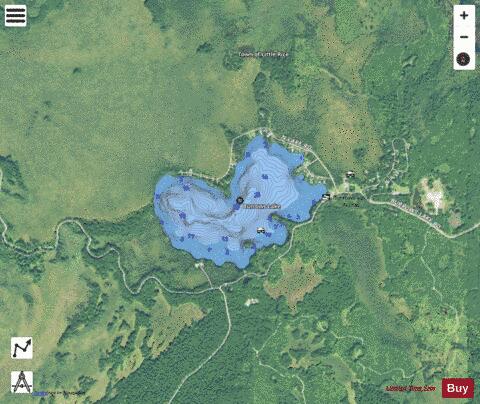 Burrows Lake depth contour Map - i-Boating App - Satellite