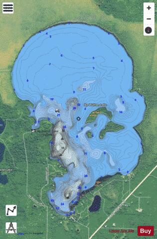 Ike Walton Lake depth contour Map - i-Boating App - Satellite
