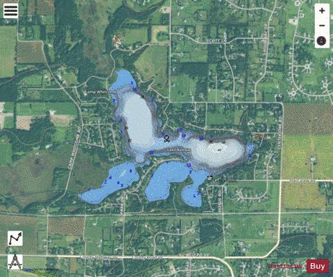 Lake Keesus depth contour Map - i-Boating App - Satellite