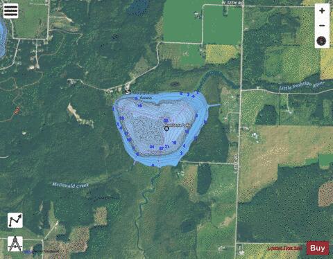 Montana Lake depth contour Map - i-Boating App - Satellite