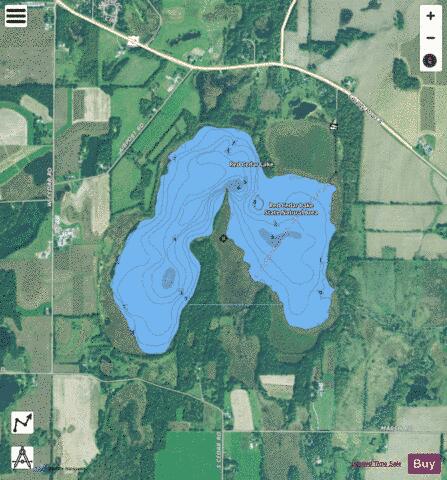 Red Cedar Lake depth contour Map - i-Boating App - Satellite