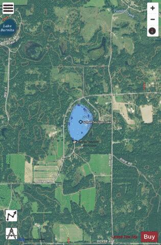 School Section Lake depth contour Map - i-Boating App - Satellite