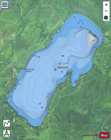 Kentuck Lake depth contour Map - i-Boating App - Satellite