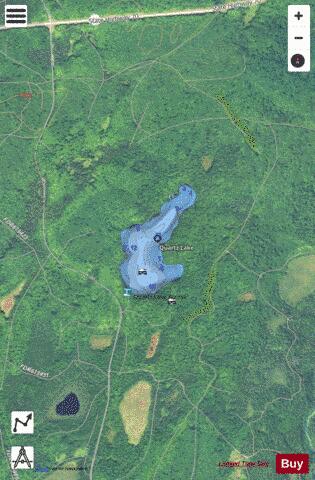 Quartz Lake depth contour Map - i-Boating App - Satellite