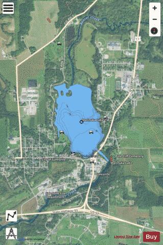 Marinuka Lake 138 depth contour Map - i-Boating App - Satellite