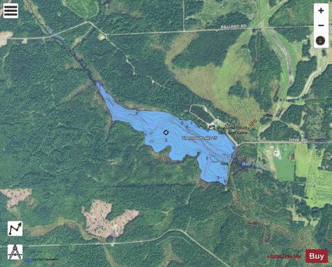Sherwood Lake 15 depth contour Map - i-Boating App - Satellite