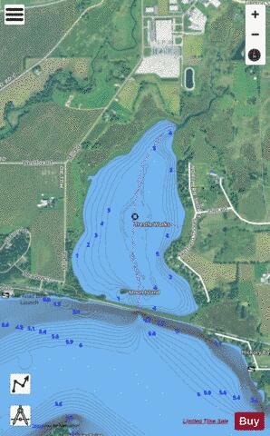 Beaver Dam Lake depth contour Map - i-Boating App - Satellite