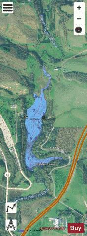 Ludden Lake depth contour Map - i-Boating App - Satellite