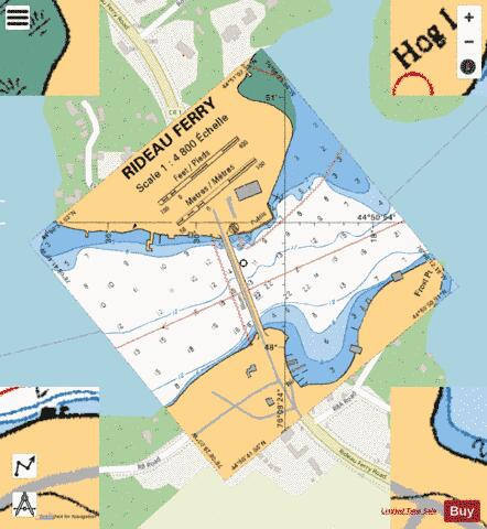 REDEAU FERRY Marine Chart - Nautical Charts App - Streets