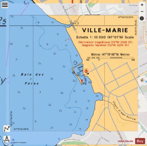 VILLE-MARIE Marine Chart - Nautical Charts App - Streets