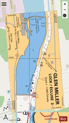 GLEN MILLER LOCK / �CLUSE 3 Marine Chart - Nautical Charts App - Streets