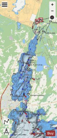 LAKE COUCHICHING - LAKE SIMCOE TO/� COUCHICHING LOCK/L'�CLUSE DE COUCHICHING Marine Chart - Nautical Charts App - Streets