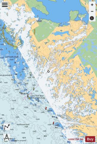TWELVE MILE BAY TO / � ROSE ISLAND Marine Chart - Nautical Charts App - Streets