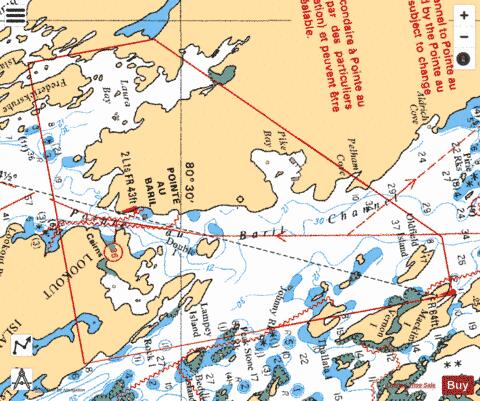 POINTE AU BARIL Marine Chart - Nautical Charts App - Streets