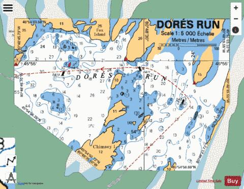 DOR�S RUN Marine Chart - Nautical Charts App - Streets